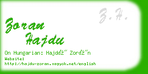 zoran hajdu business card